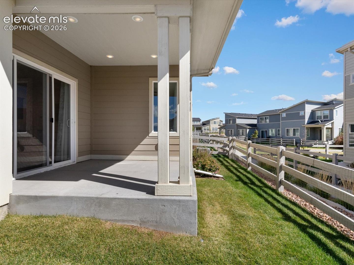 Private covered patio