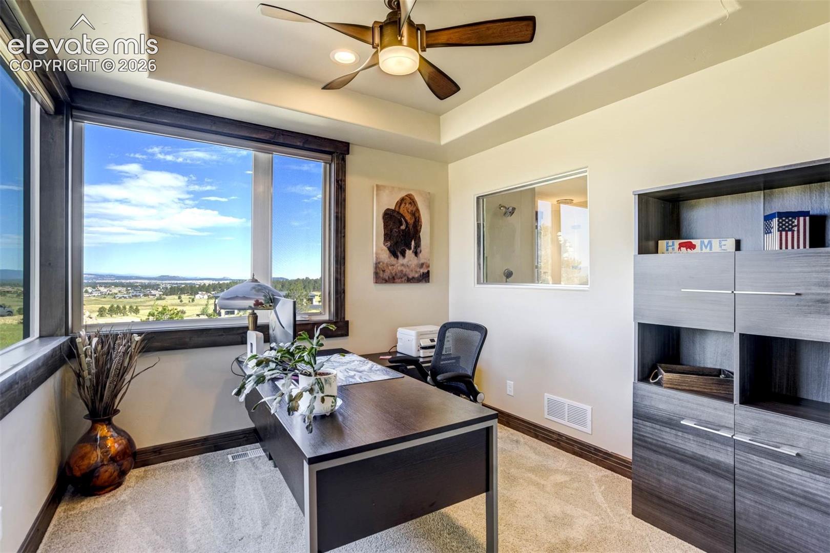 Home office adjacent to master suite