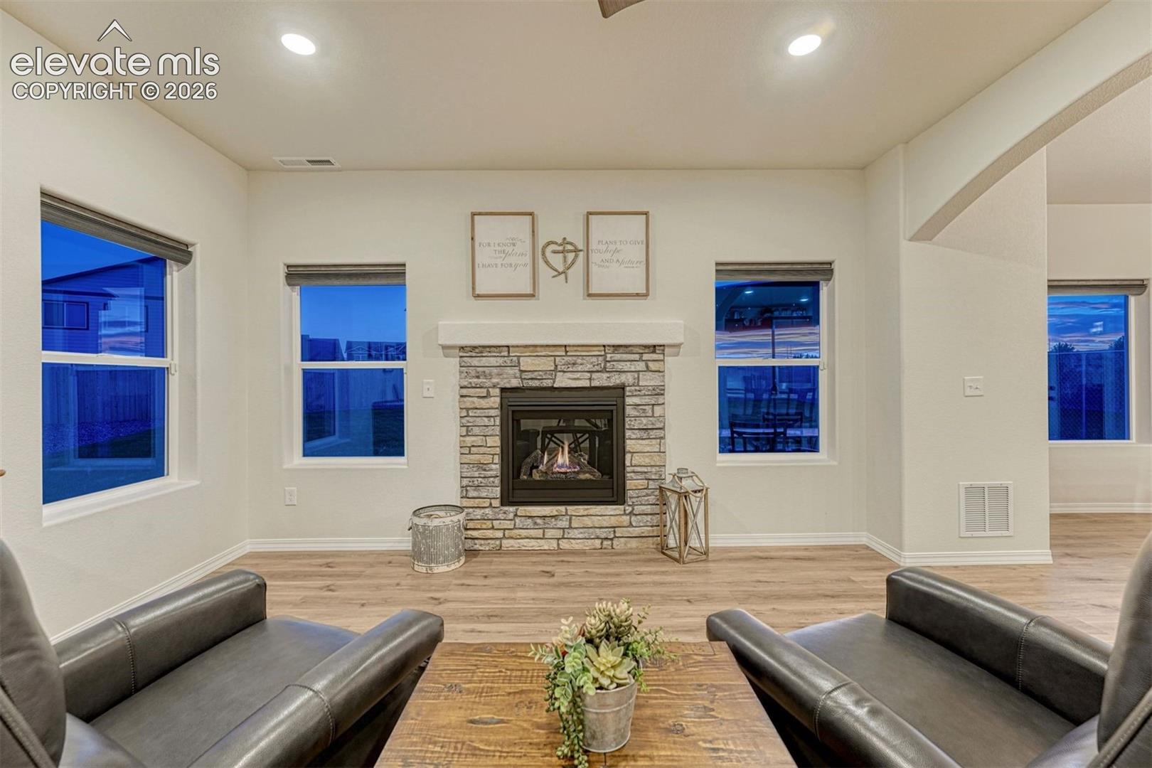 Custom blinds throughout the home