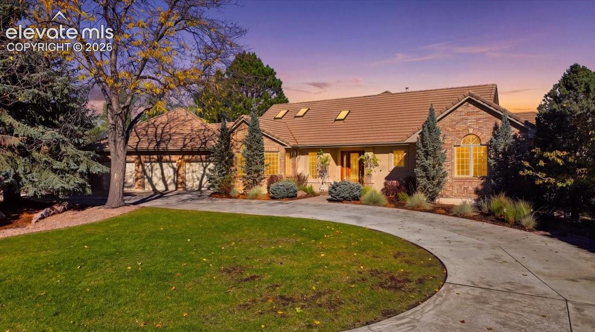 Hilltop location offers incredible views.