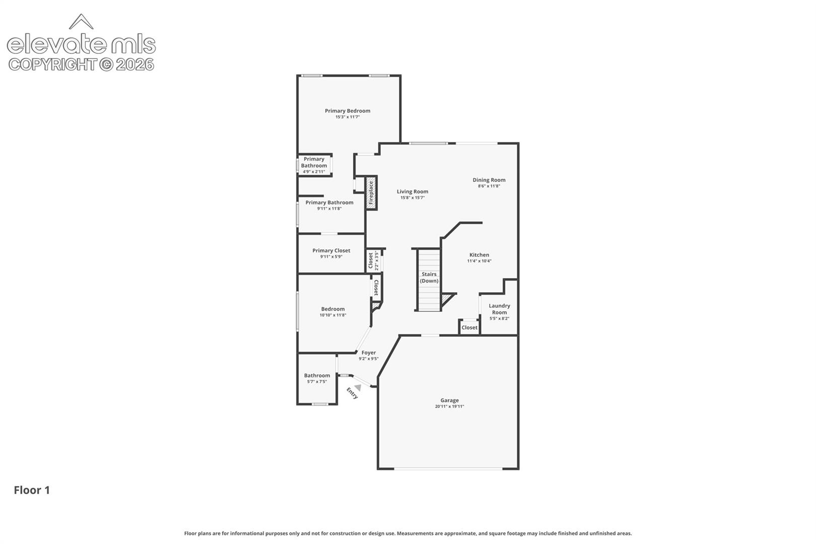 Main level floor plan