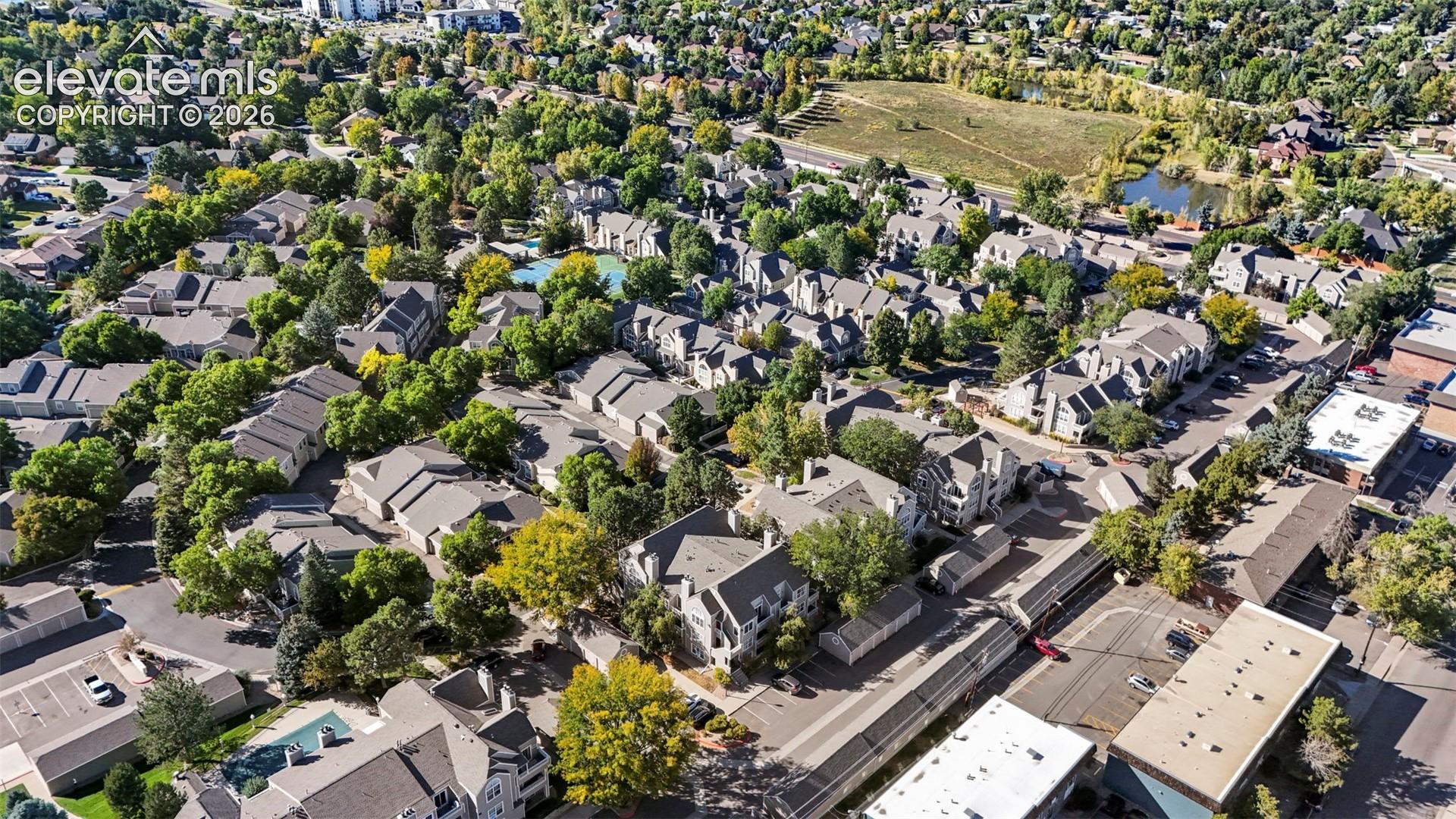 Birds eye view of property
