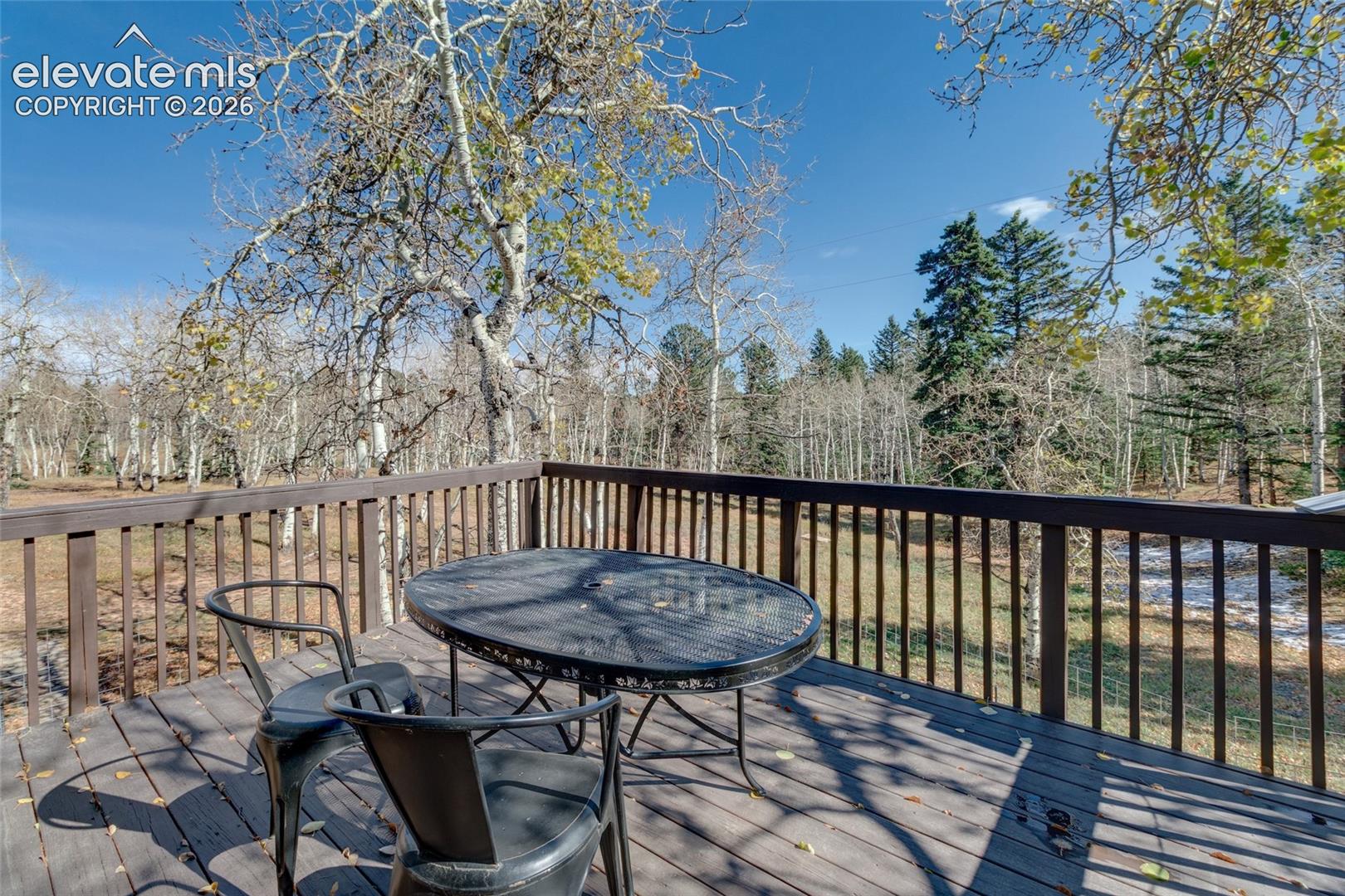 Deck off hearth room
