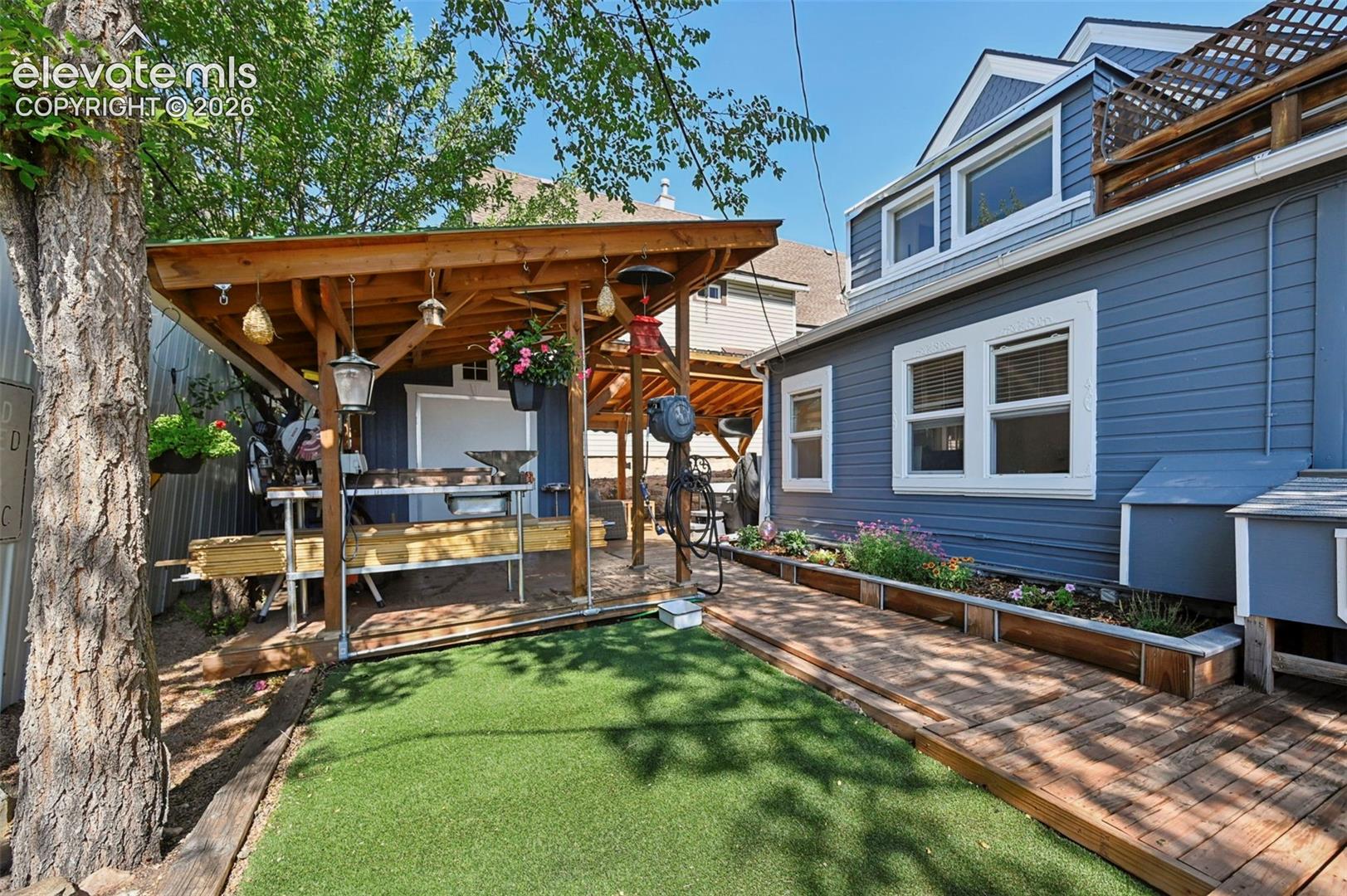 Backyard Shop with Covered Area