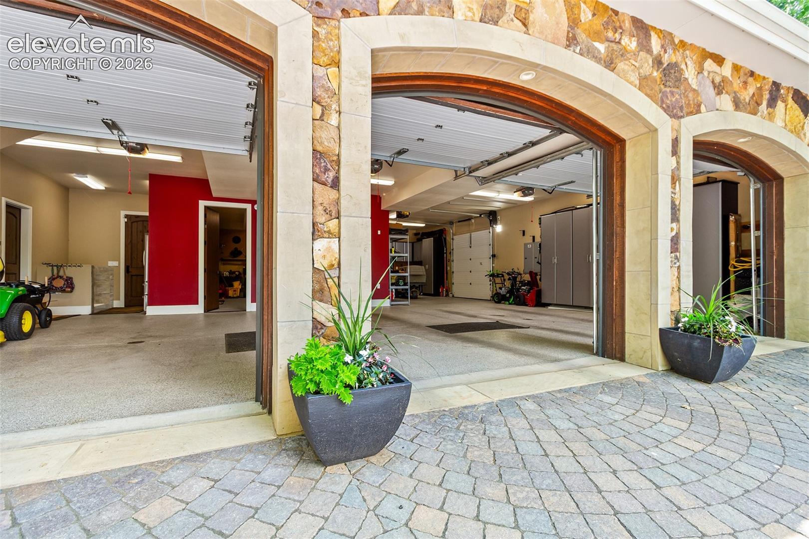 4 car garage has room for all of the toys