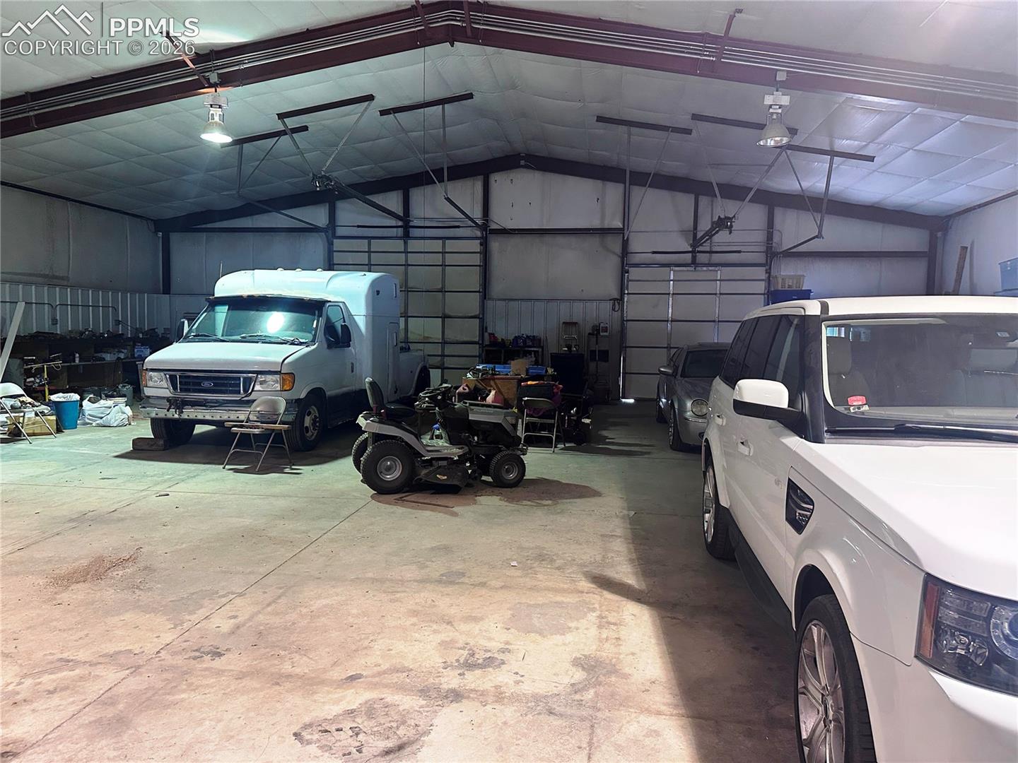 Interior of garage/workshop.