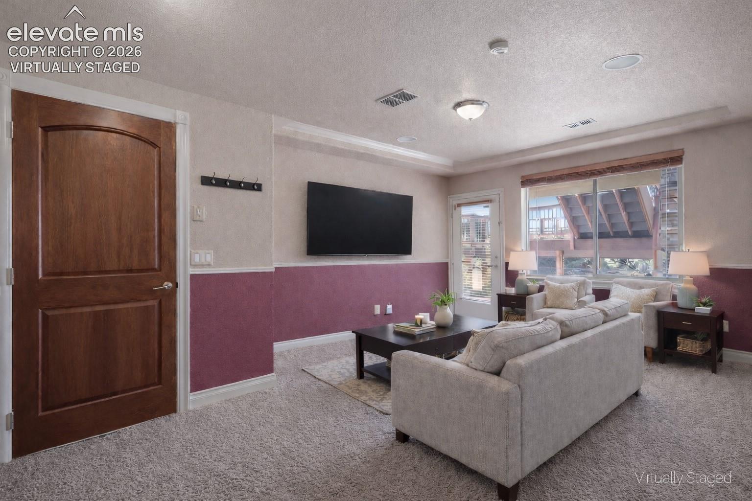 Virtually Staged - Guest Living Room Area with Separate Exterior Entrance
