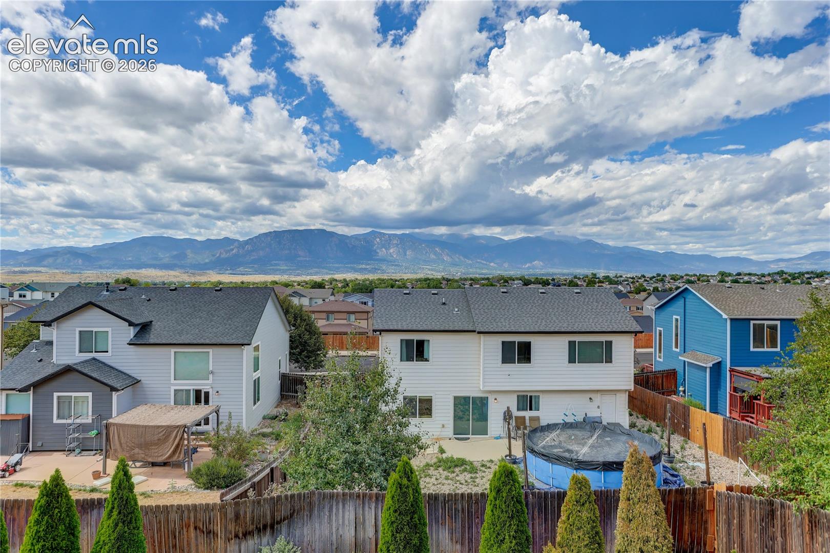 View from deck to the mountains
