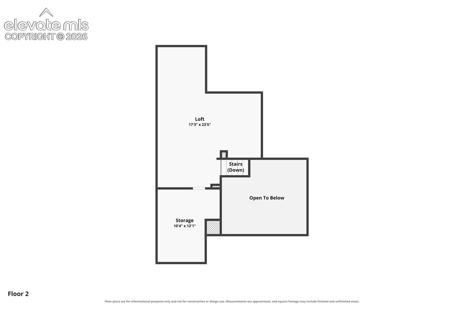 Main House - Loft Floor Plan