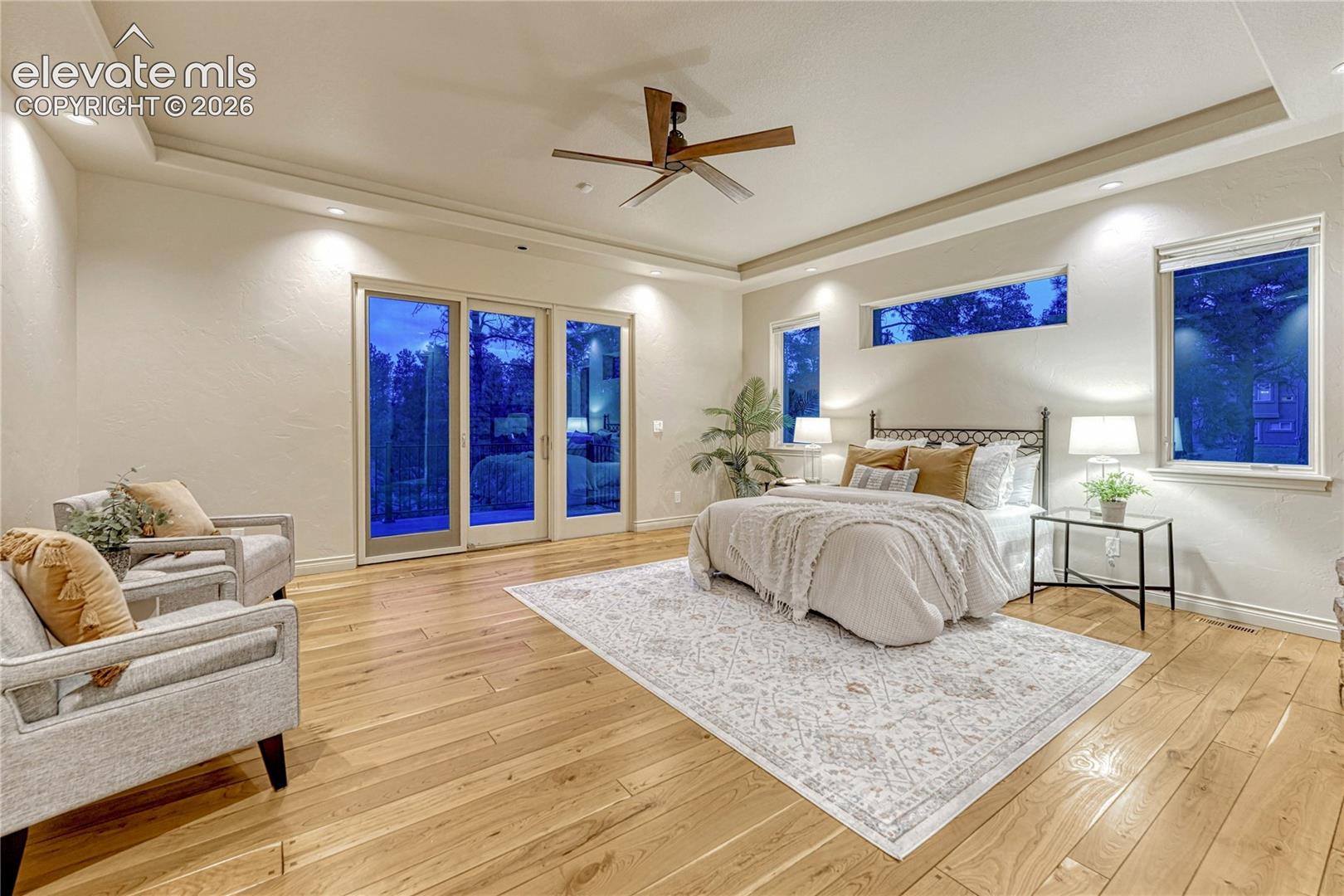 So spacious and quiet - with easy access to your outdoor deck and fireplace. 
