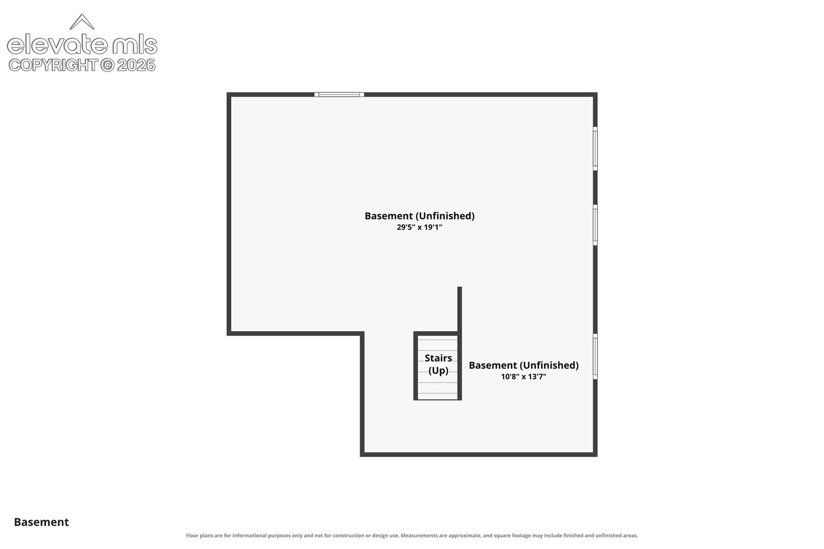 Floor plan - unfinished basement