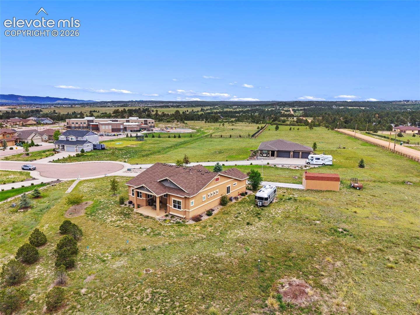 Aerial view of property