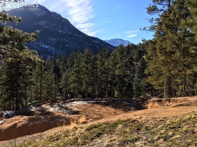 Almost impossible to find, this beautiful treed lot in upper Crystal Park is nearly ready to build on- Just needs HOA approval of your plans.  Soil & perk test completed.  Site is surveyed, platted & deeded. 2gpm well is cased with pump installed. 1000 gallon septic system is also installed.  Electric on property.  Driveway is in & building pad is excavated which is spacious, flat & flooded with sunshine from the South & West.  Towering pines & aspens surround the building site ensuring complete privacy along with protection from the winds. The mountain views are "up close" & personal along with views of Pikes Peak directly to the west. Crystal Park is a unique gated mountain community with over 2000 acres and only 350 home sites.  It is situated between Colorado Springs and Manitou Springs, but feels like it's miles away.  It is surrounded on 3 sides by National Forest and BLM land.  The community offers a stocked fishing lake, pool, clubhouse, basketball court, tennis or pickle ball court, a playground for kiddos and an area where a helicopter can land in case of an emergency.  There are hundred of miles of trails and all these amenities are only a 3 minute drive from this site.  The guard gate is open 7 days a week and remote access is also possible.  Enjoy Colorado Mountain living at it's finest close to town and all Colorado Springs has to offer.