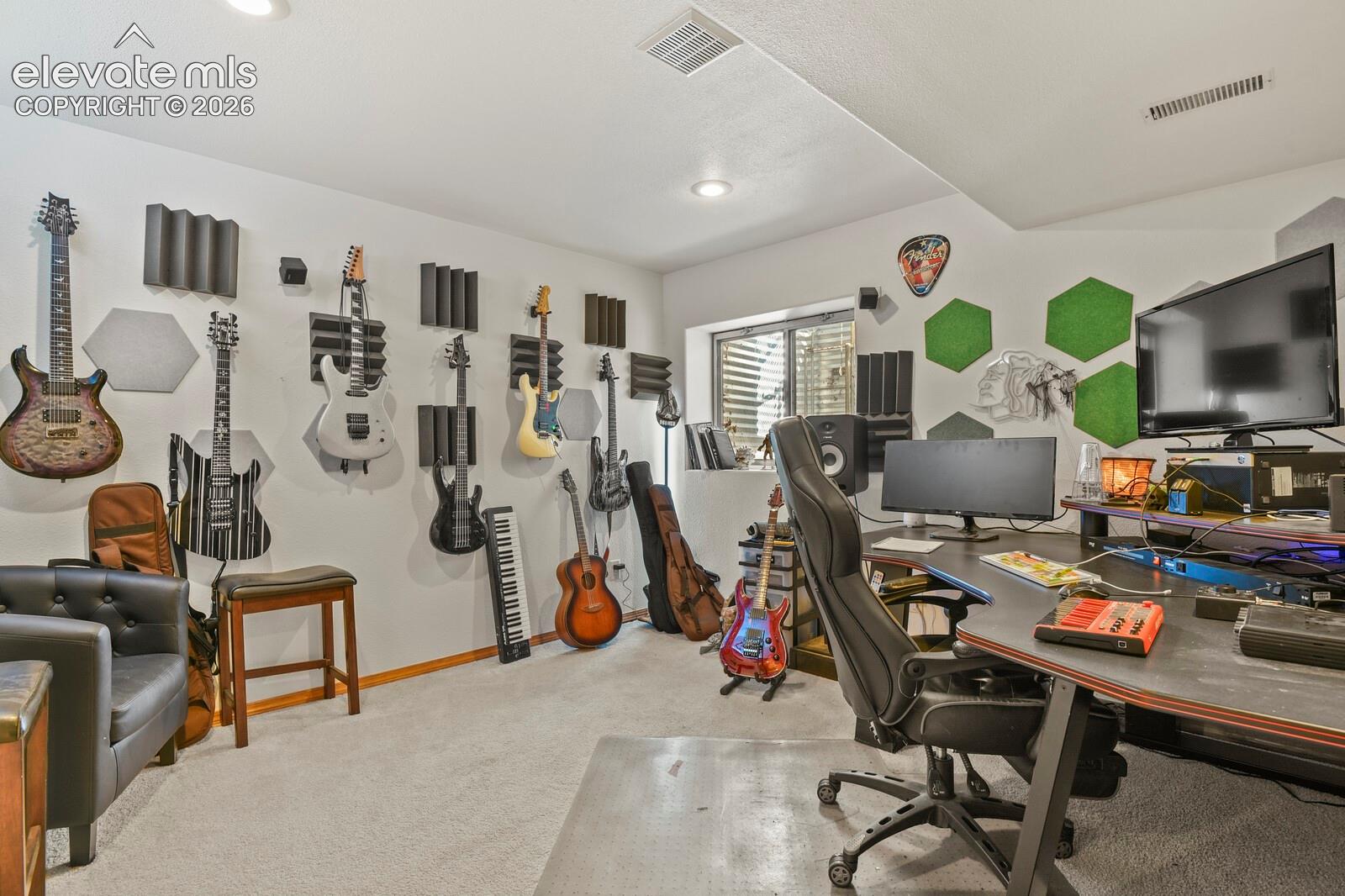 Downstairs bedroom, currently being used as an office.