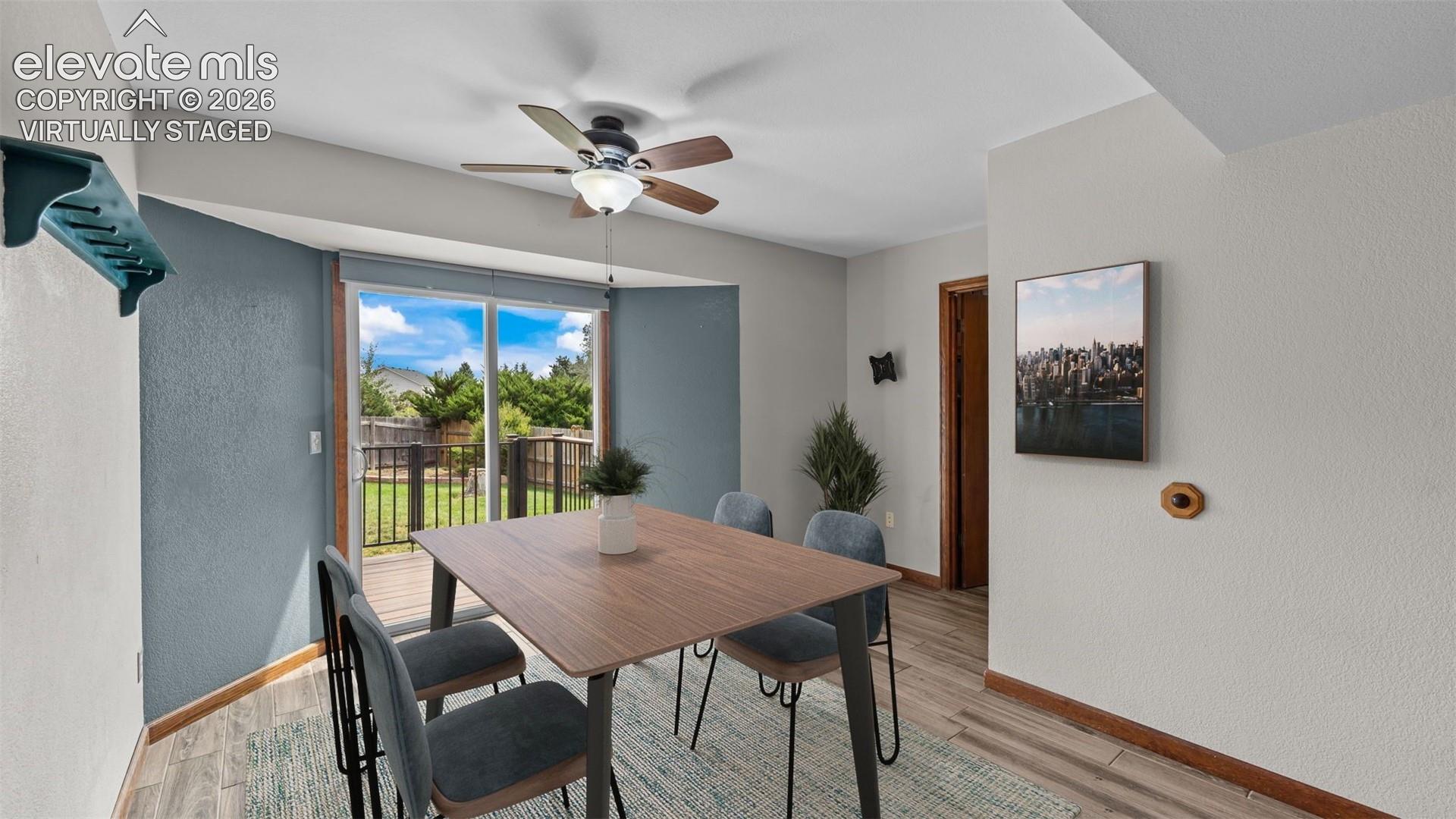 eating nook off of kitchen virtually staged 