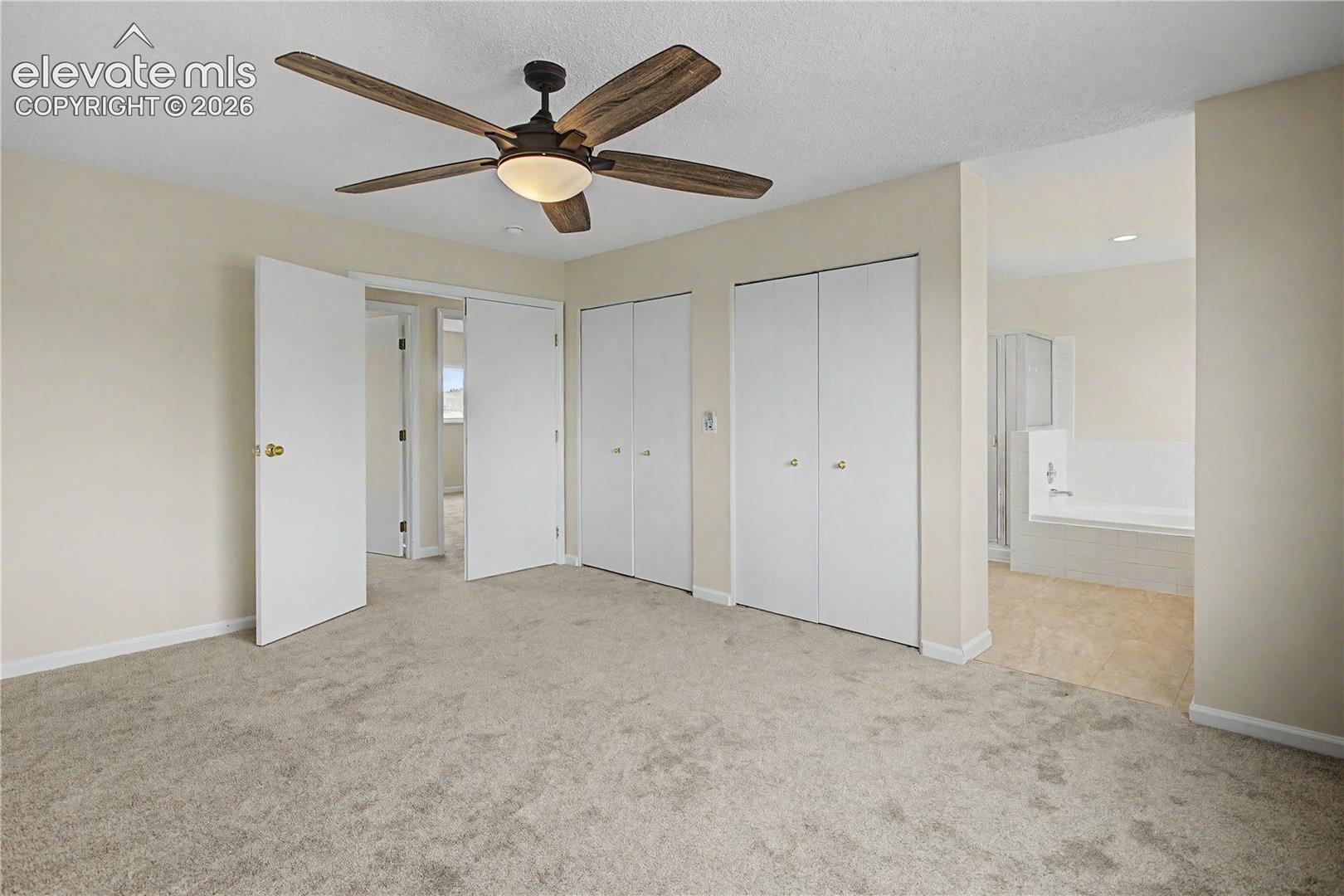 Master Bedroom with Closets