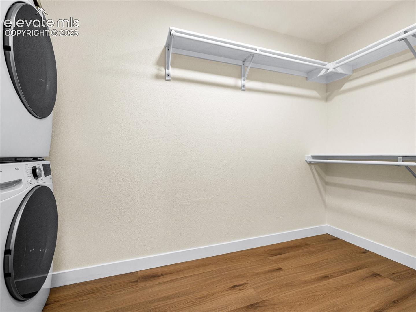 Laundry in Primary bedroom closet