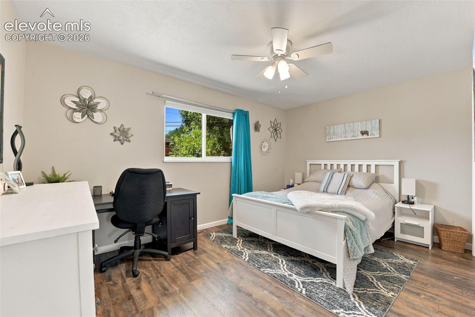 Hardwood flooring in the upper level bedroom!