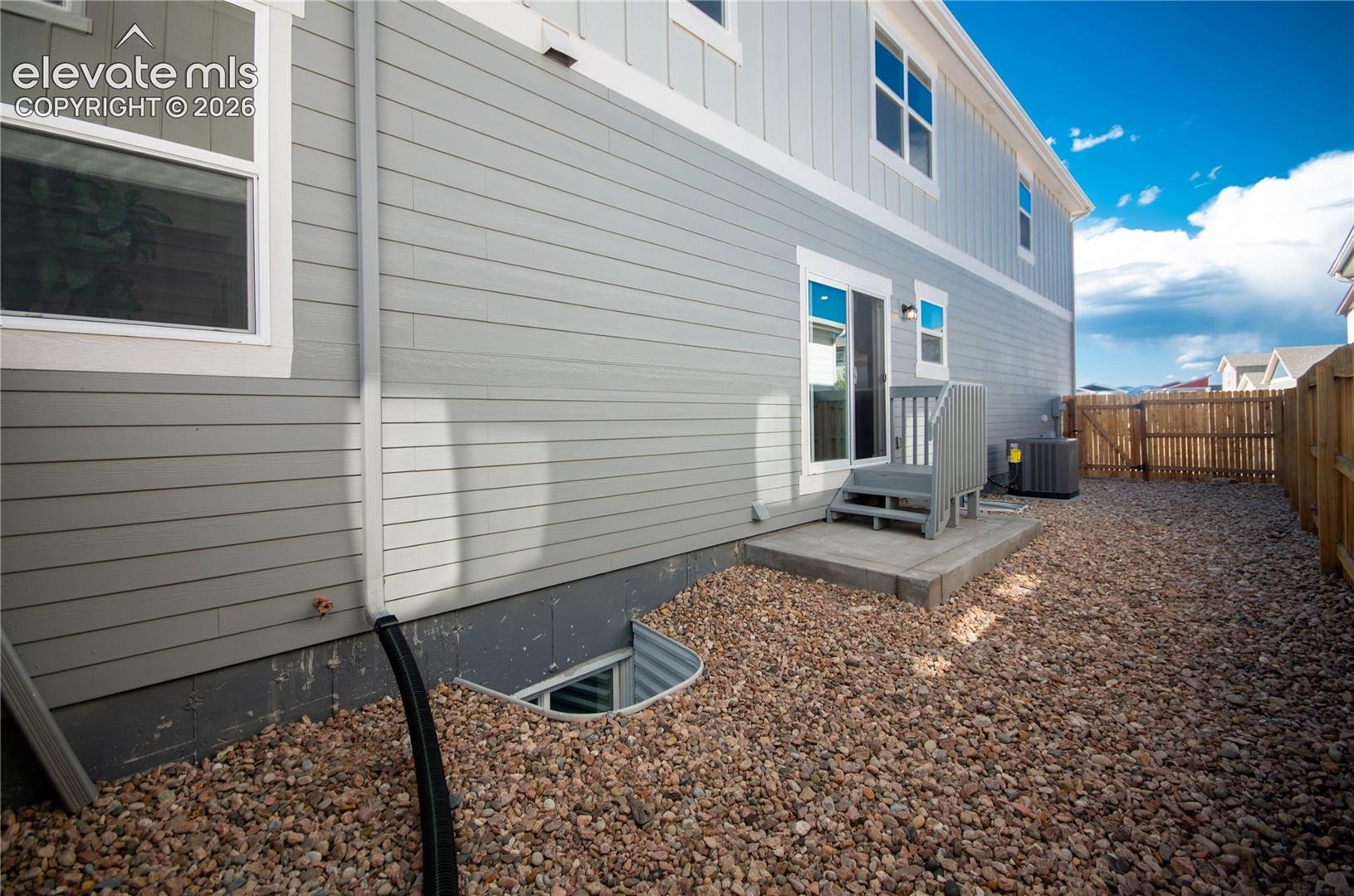fenced in side yard