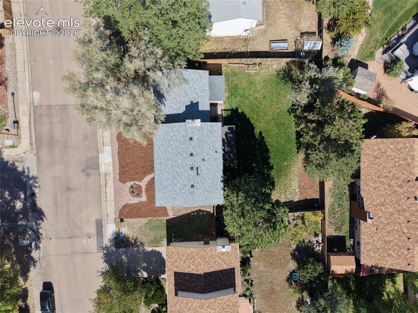 Aerial view of house