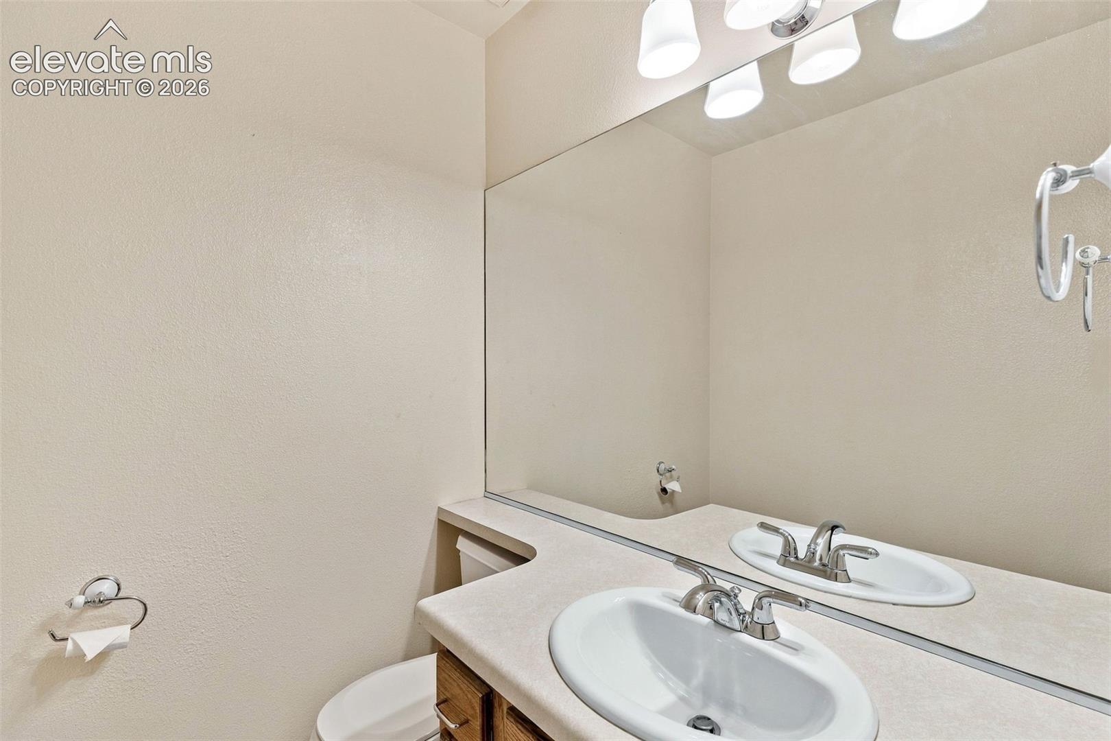 Main level half bath.