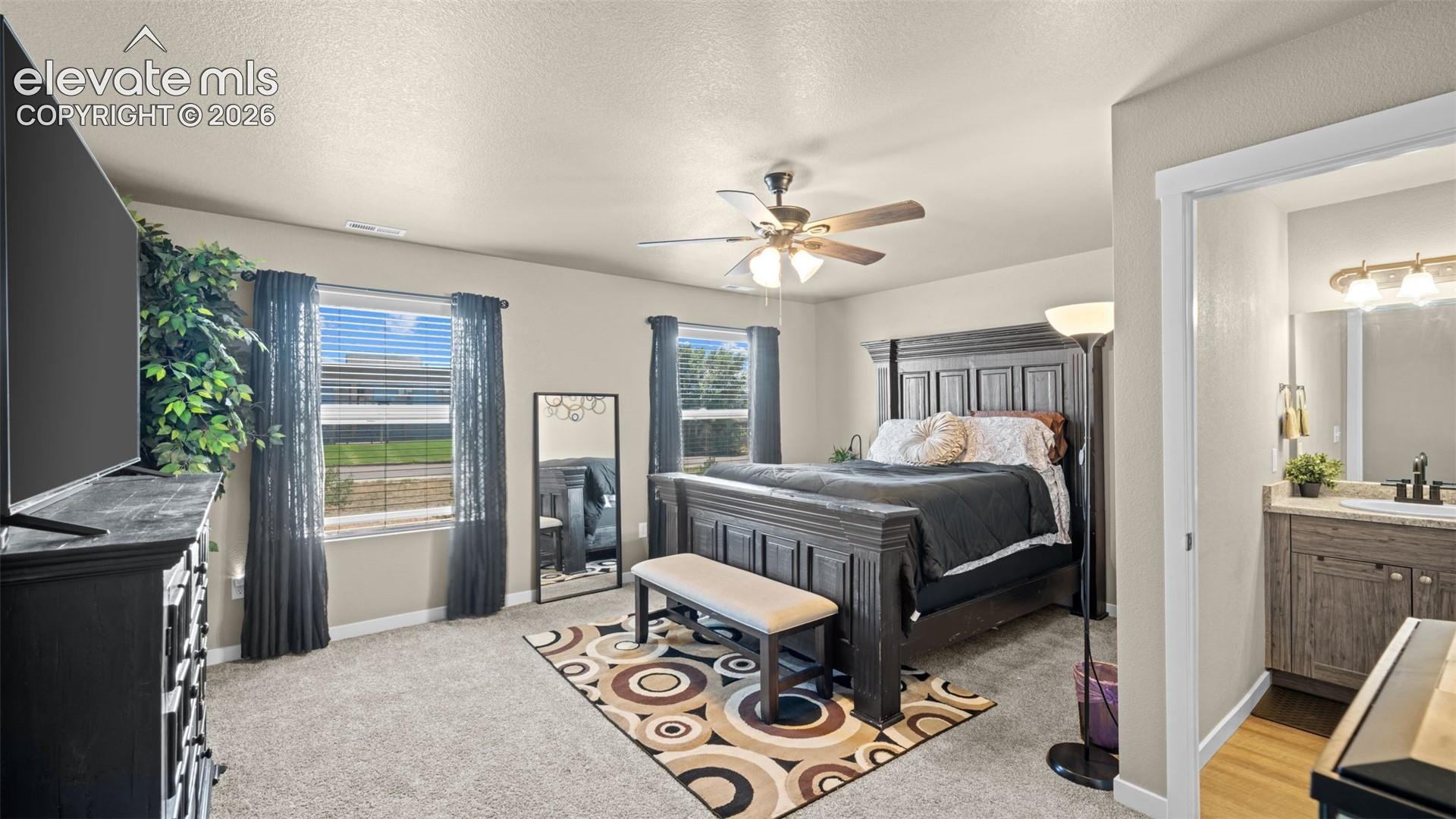 Spacious with ensuite bath and walk in closet