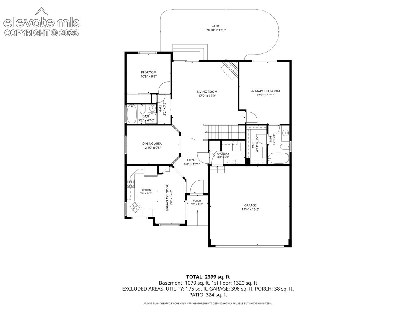 Main level floor plan