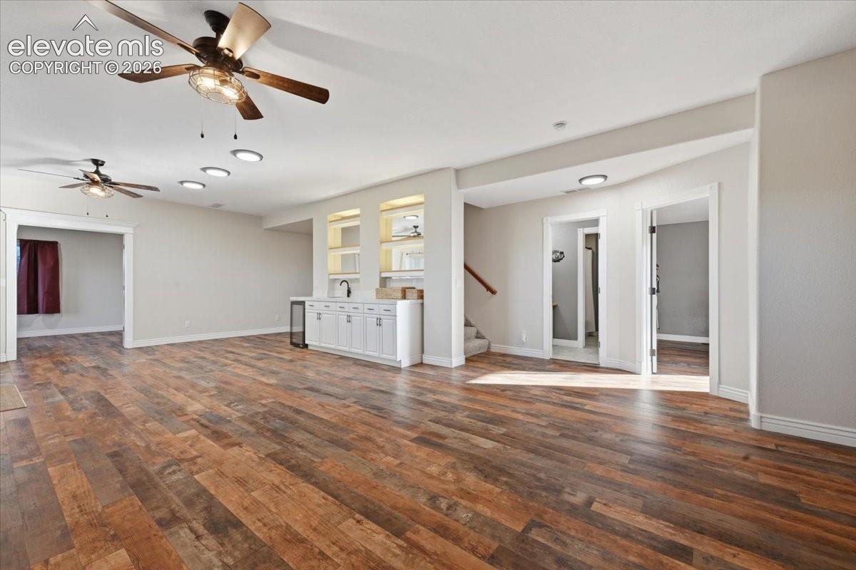 Basement living room/ wet bar