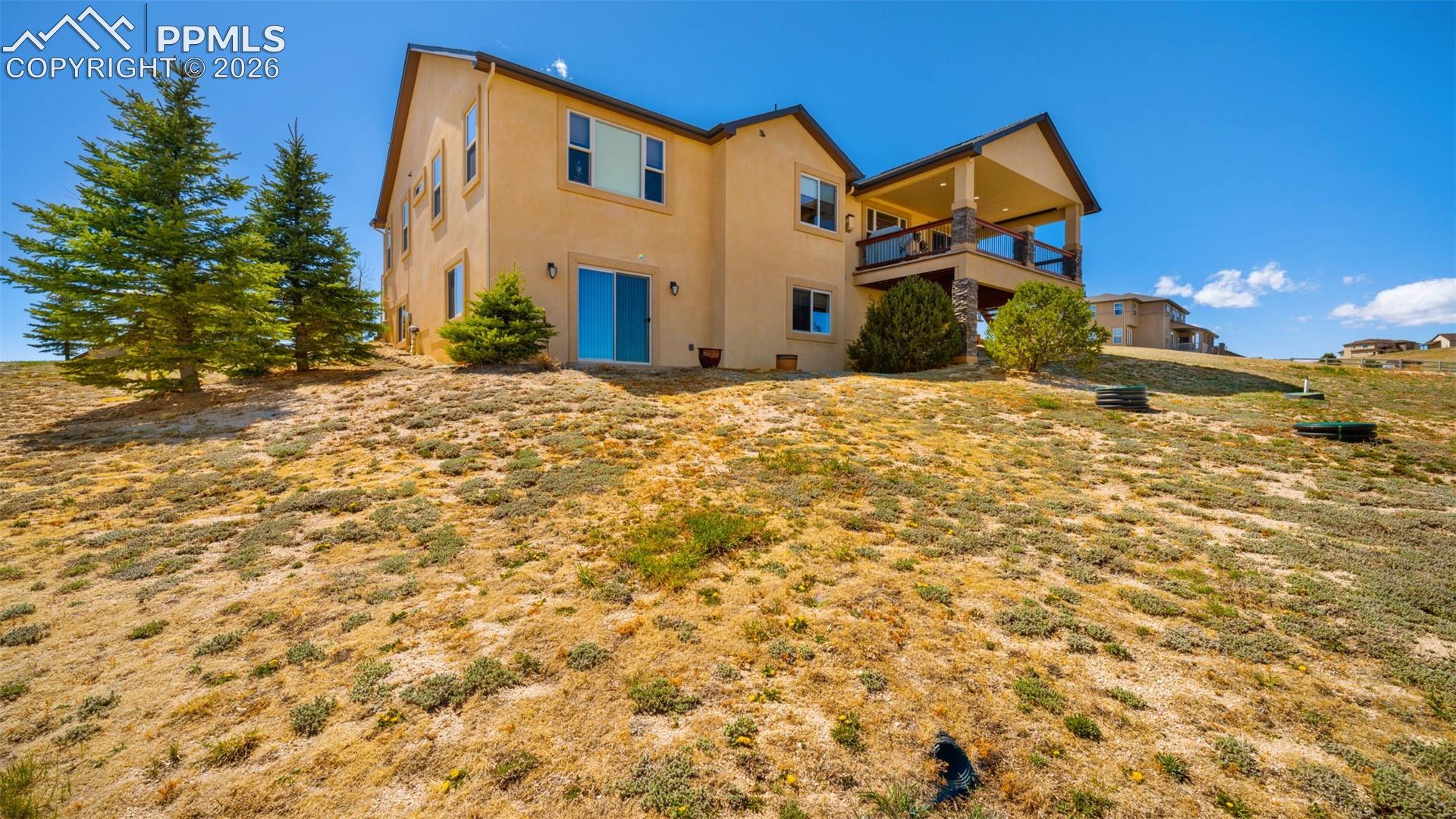 Back of property, walkout lower level