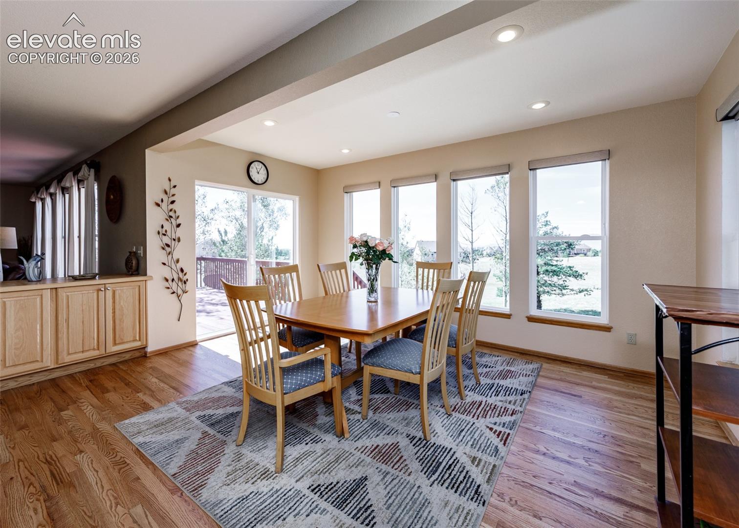 Wood-finish flooring throughout