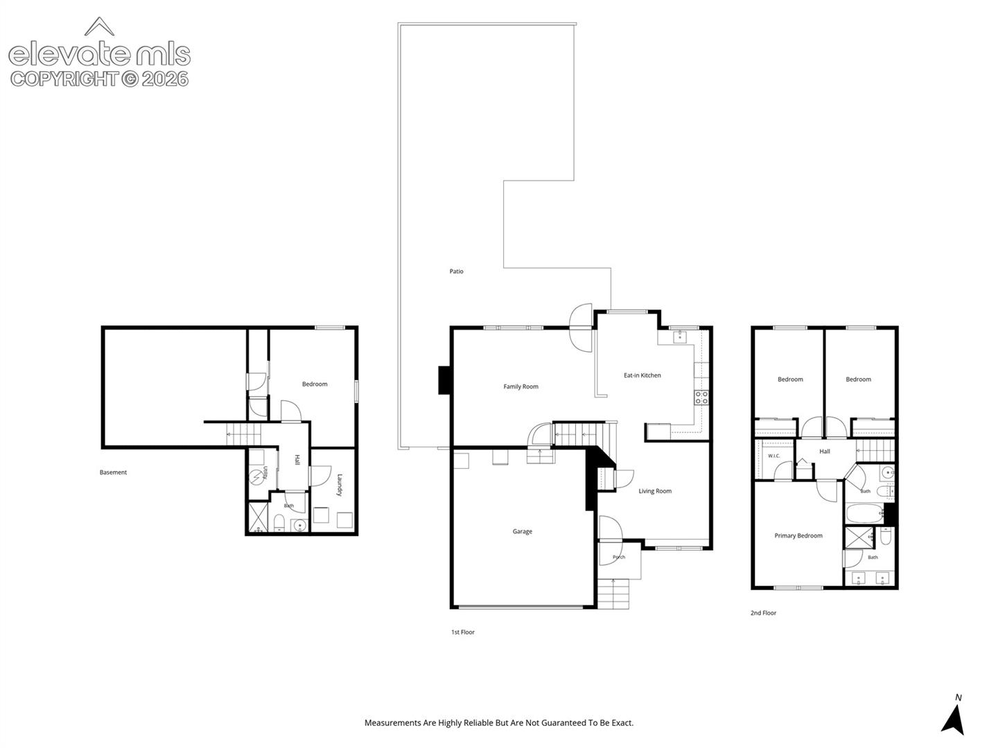 Floor plan, 4 levels. Tri level home with a partial basement