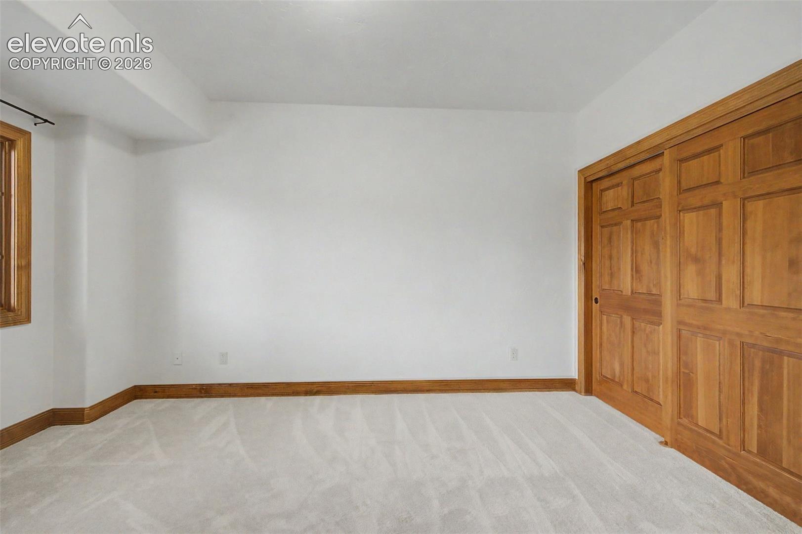 One of two spacious garden level basement bedrooms