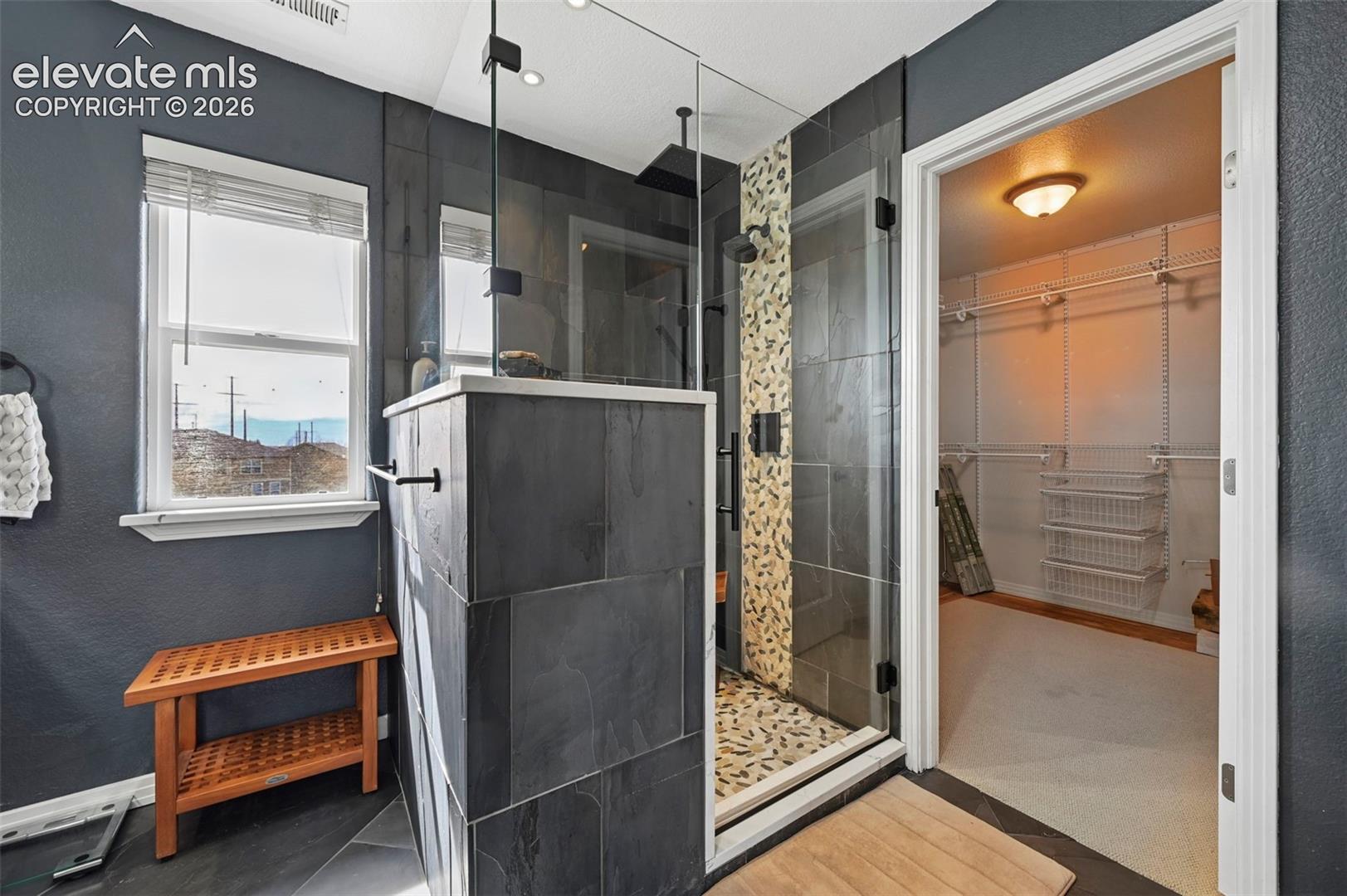 Master walk in shower.