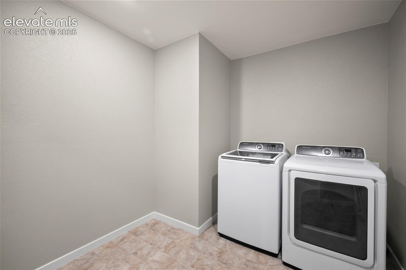 Laundry room Washer and Dryer Stay with the Property