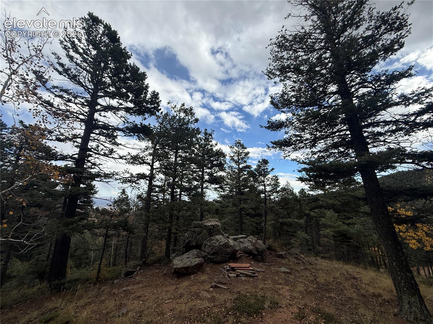 Rock outcroppings near build site