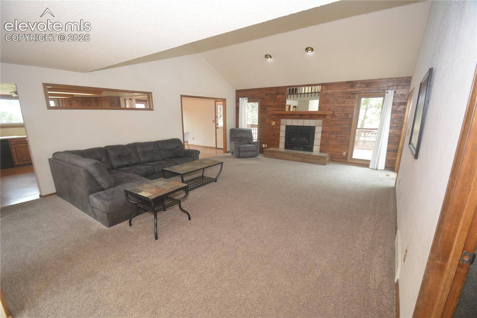 view from entry way into living room