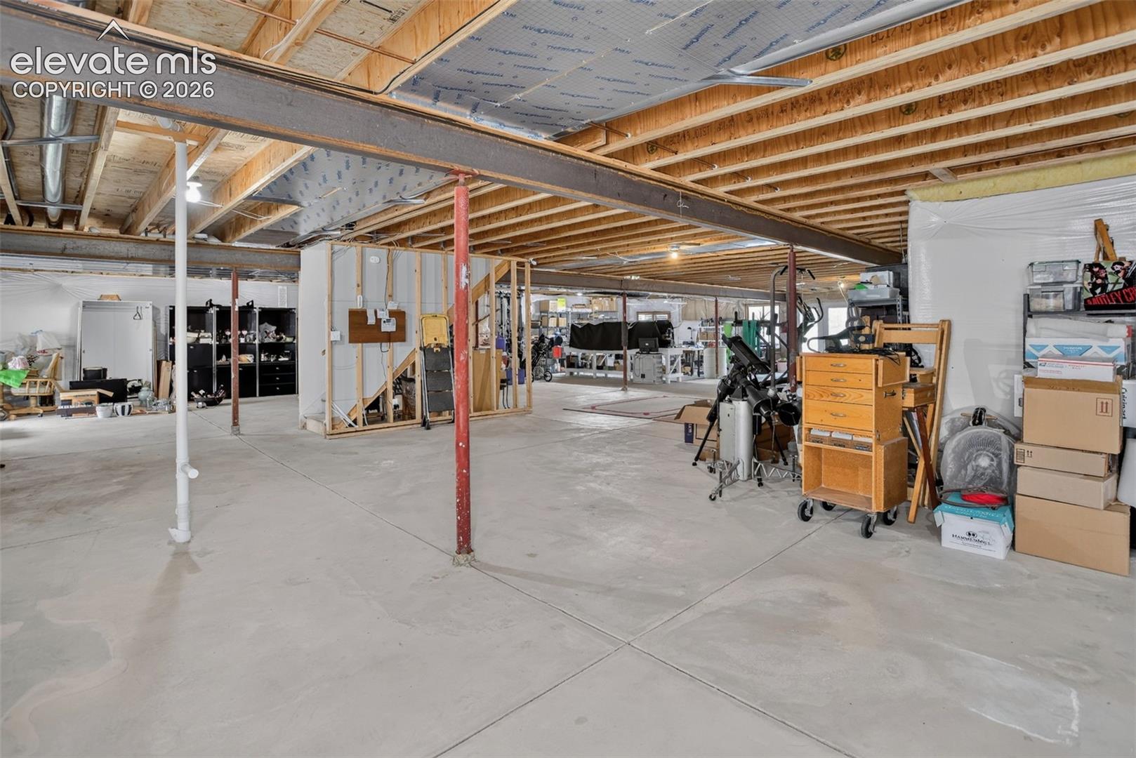 Unfinished basement. 