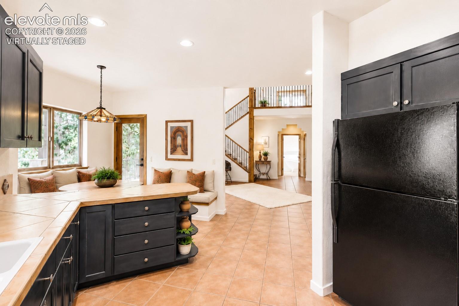 Virtually Staged nook or morning space