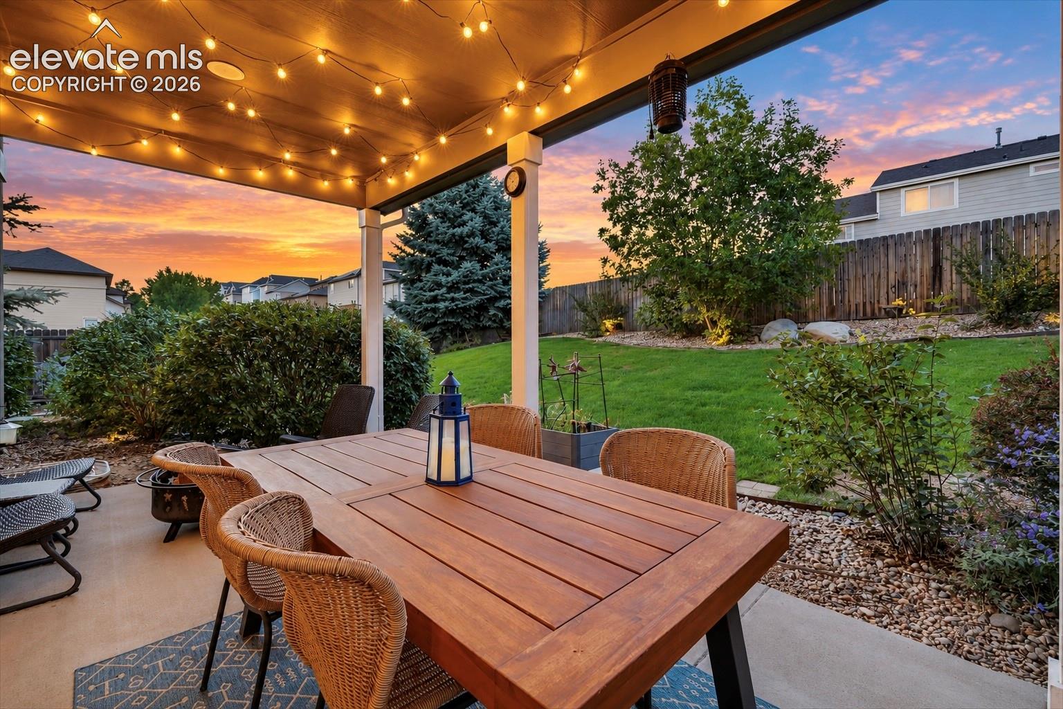 Step outside and enjoy an inviting extension of the home's everyday living space.