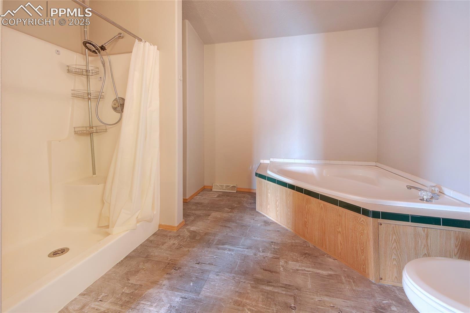 Soaking tub and standalone shower