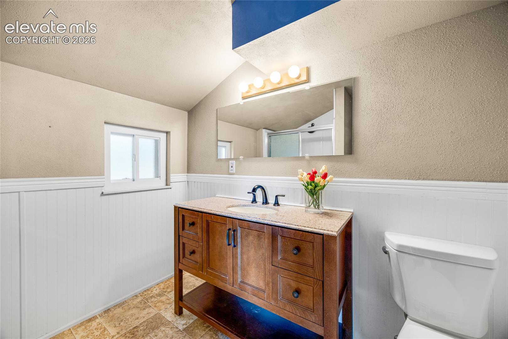 Walk-in shower in primary bathroom