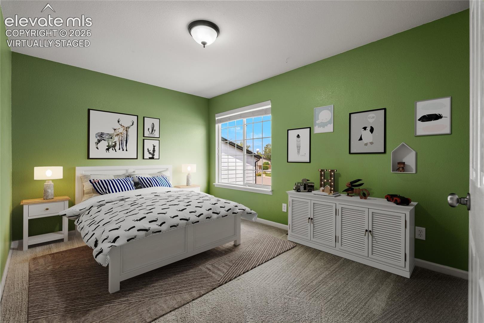 Virtually Staged 3rd Bedroom