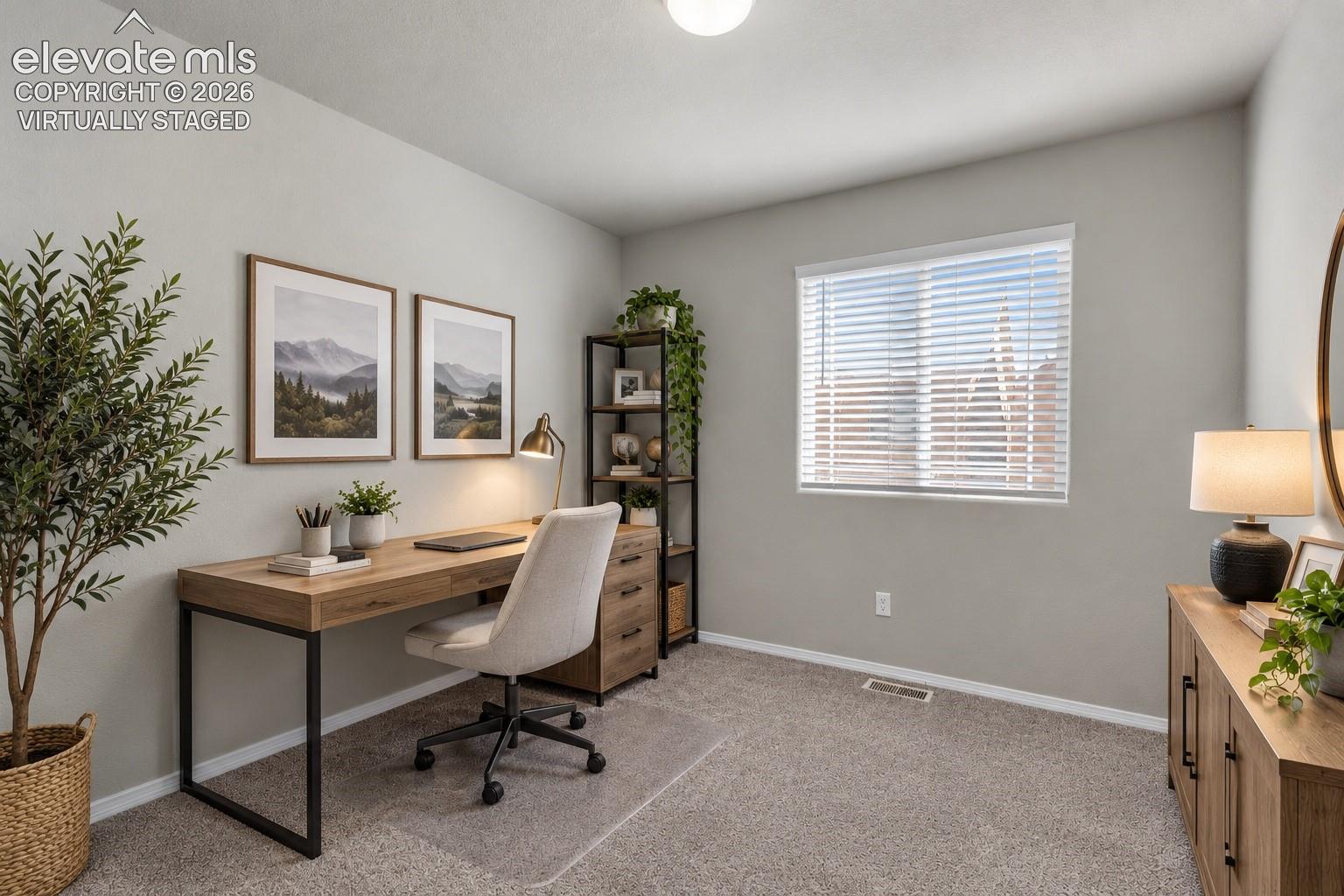 Virtually Staged. Bedroom #3 Upstairs.