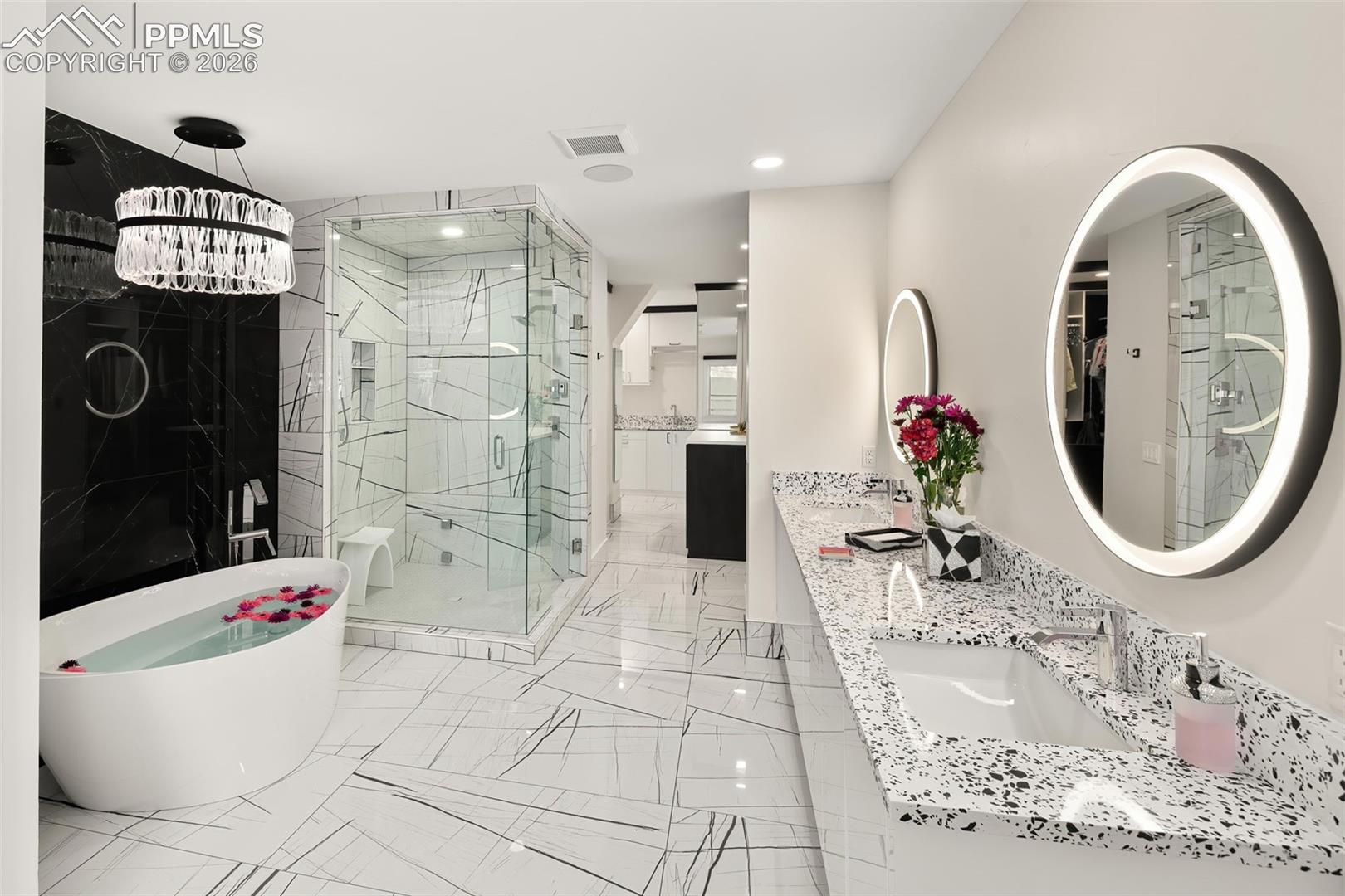 Remodeled Primary Bath With Heated Floor