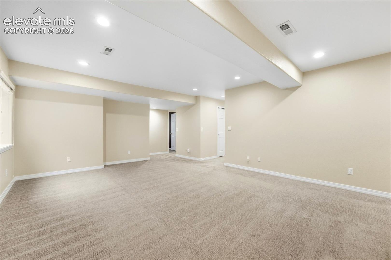 Flexible Family Room Space in Basement