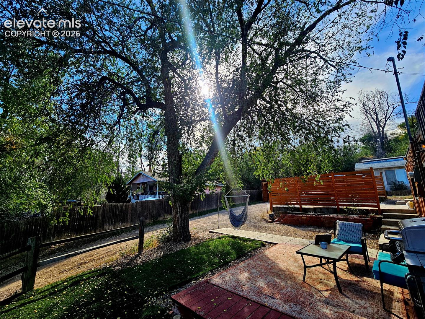 Main House deck and yard