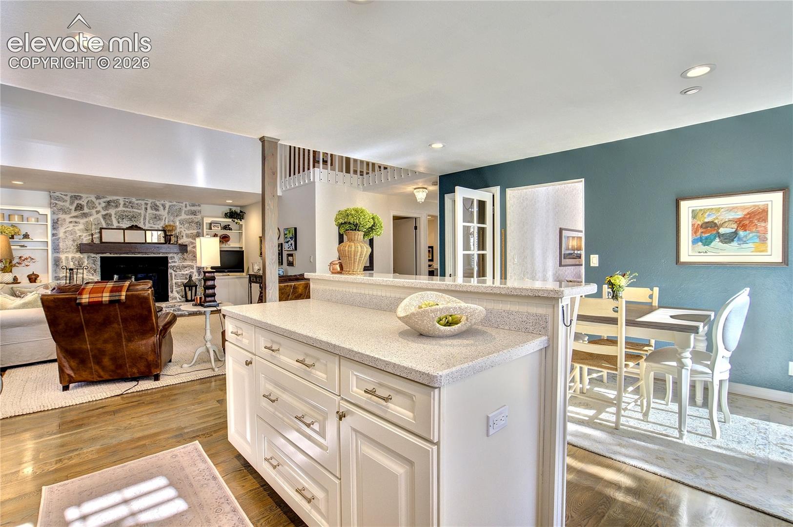 Designed for connection, the kitchen opens naturally to the breakfast nook + surrounding living spaces.