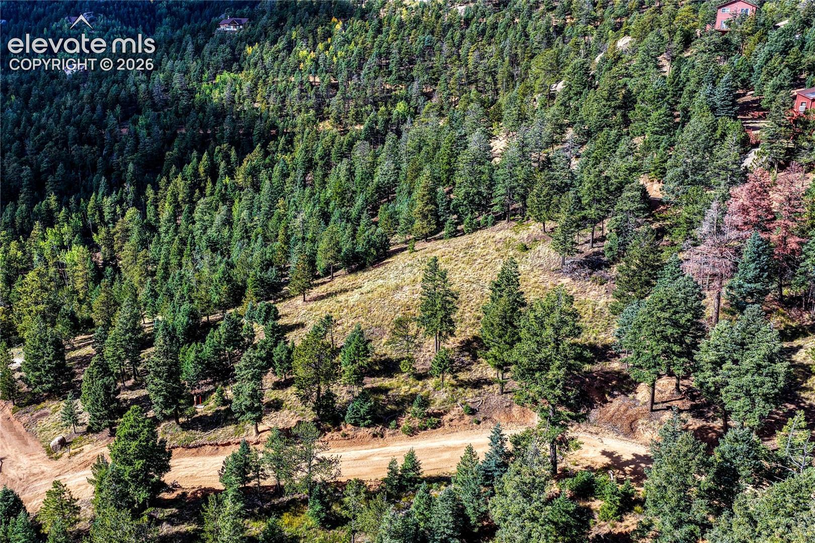 Aerial of the lot and road access