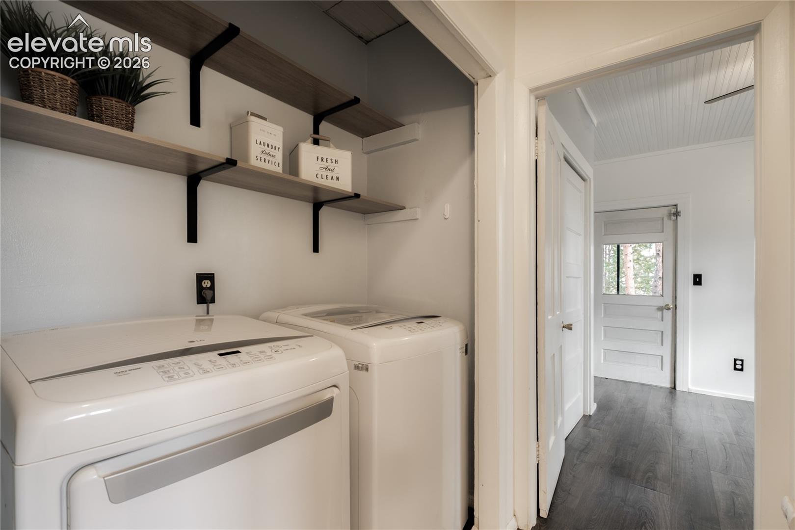 Hall laundry includes the full-size washer and dryer set!