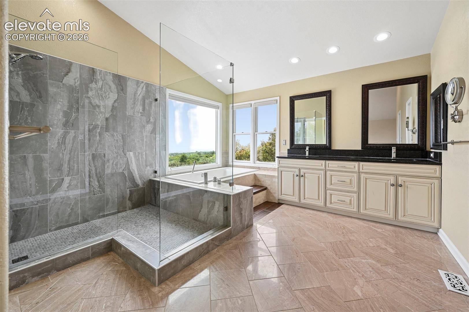 Designer primary bathroom 
